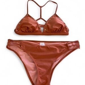 vintage Y2K Xhilaration Rust Bikini Set